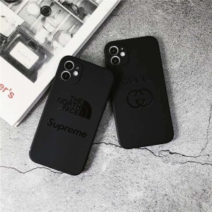 GG アイフォン 13Pro カバー 黒 アイホン12/12promaxソフト携帯ケースGG the north face スマホケース  ...