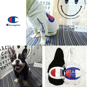 チャンピオン 犬用パーカー bigロゴ champion 犬服 プルオーバー おしゃれ champion ストリート ドッグ ...