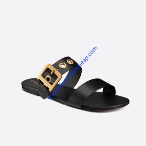 D-Dior Slides Women Calfskin Black