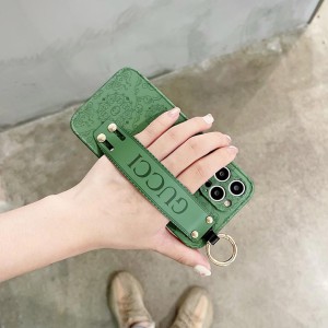 GUCCI iPhone13/13mini 全面保護ケース グッチアイフォン 12/12promax手首ストラップ付きスマホケース  ...