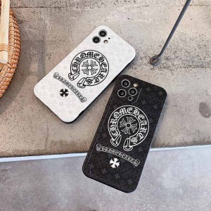 クロームハーツ 白黒 和風 保護ケース iPhone 13ブランド字母プリントカバー ChromeHearts アイホン12/ ...