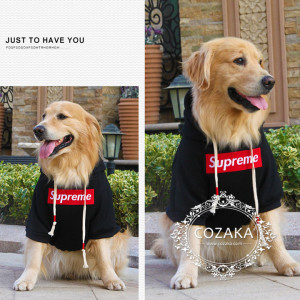 シュプリーム ボックスログ 中 大型犬 服 パーカー supreme ドッグウェア フードパーカー 犬服 ブラン ...