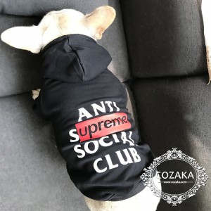 シュプリーム ペットウェア お飼い主とお揃い 犬服 ブランド オシャレ 犬用パーカー ワンちゃんとの親 ...