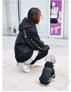 off-white ドッグウェア 飼い主服 犬服と一緒 ペット服 犬服 お飼い主との親子服 ワンちゃん服 スウェ ...