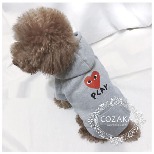 プレイ コムデギャルソン 犬服 犬 服 パーカー play comme des garcons ペット服 可愛い 猫服 フードパ ...