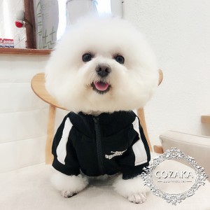 ペットファッション チャック付き ペット服 犬用 ジャージ パロディ風 犬服 スポーツ風 オシャレ お散 ...