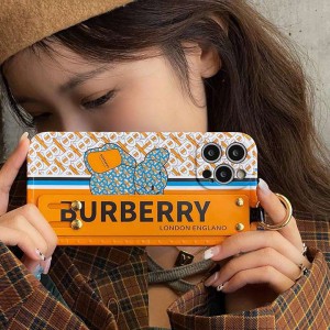 Burberry iPhone 13promax/13pro全面保護携帯ケース burberry 手首ストラップ付き iPhone 12promax/12p ...