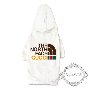 THE NORTH FACE フレンチ・ブルドッグ 白黒 ブランド 流行り ロゴ付き パーカー 北欧風 the north face ...