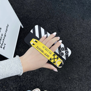 Off White ブランド風 アイフォン 13/13Pro手首ストラップ付き 保護ケース  iphone12 miniロゴ付き カ ...