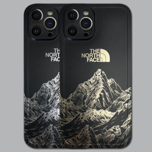 The North Faceザノースフェイス ブランドIphone13 Pro Max/13Miniケース 可愛い 雪山 金銀色 耐衝撃  ...