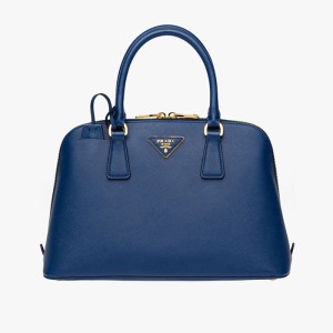 Prada 1BA837 Saffiano Leather Promenade Bag In Blue