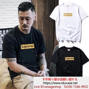 supreme tシャツ メンズ シュプリーム 半袖Tシャツ ユニセックス トレンド ペアルック服 ブランド ブラ ...