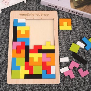 Wooden Tetris Puzzle Color Game Desktop