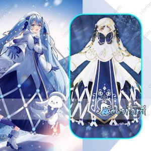 VOCALOID ボーカロイド 初音ミク 雪ミク2021 コスプレ衣装 コスチューム コス服 snow miku2021ワンピー ...