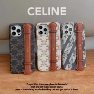 セリーヌ iPhone14 ProMax/14 Max/14 Proケース トリオンフ柄 CELINE ベルト付き cocobuyee通販サイト ...