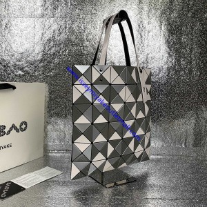Issey Miyake Lucent Bi-color Tote Grey