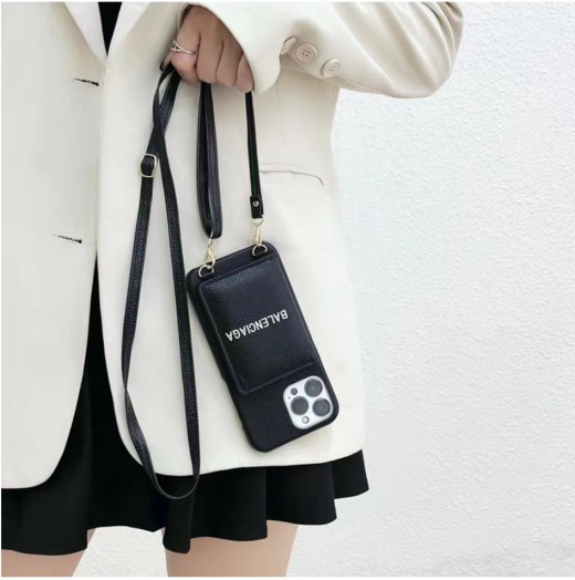 crossbody Balenciaga chanel Iphone 14 plus pro max case black card
Cartoon the north face Lanyar ...