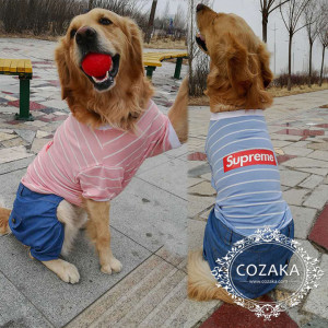 シュプリーム 犬服 つなぎ supreme ドッグウェア チェック柄 薄手 スプライスデザイン 犬 服 カバーオ ...