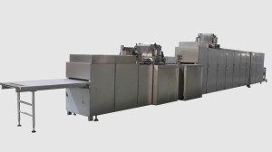The moulding line machinery equipment is for chocolate deposit forming. The whole process is ful ...
