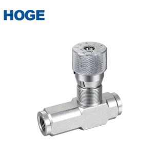 One-way throttle valve

Features
Hydraulic flow control, in-line needle valves meter flow in bot ...