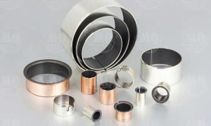 With low carbon steel as the backing, sintered bronze as a medial layer, mixed PTFE with fibers  ...