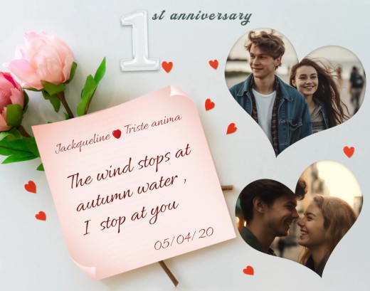 Introducing our exclusive One-Year Anniversary Canvas, a heartfelt and timeless keepsake that sy ...
