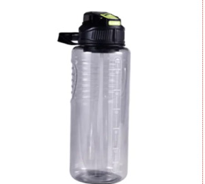 A water bottle with a straw is a type of beverage container that is designed to hold liquid, typ ...