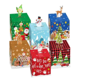 Christmas gift boxes come in a variety of sizes and shapes and can be customized with holiday-th ...