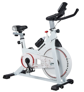 A spinning bike, also known as an indoor cycling bike, is a stationary exercise bike designed to ...