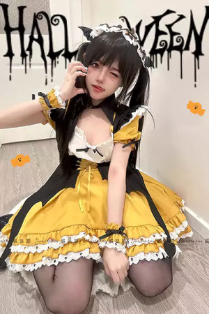 メイド コスチューム ハロウィン セクシー な純粋な欲望の cos 婦人服 大人用 ワンピース 仮装 パーテ ...