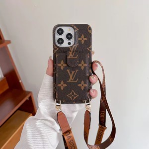 ショルダースマホケースLOUIS VUITTON ルイヴィトンiphone16/16pro/16promax/16plus携帯ケース背面には ...