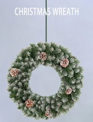 A Christmas Wreath(https://www.christmas-tree-factory.com/product/christmas-wreath/) is a festiv ...