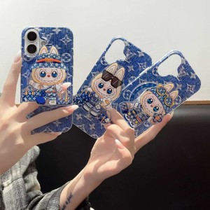 韓国風  Labubu ルイヴィトンの iPhone 17 pro maxケース優れた保護性能,精巧な仕上げ,LV iphone 17 pr ...