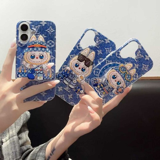 韓国風  Labubu ルイヴィトンの iPhone 17 pro maxケース優れた保護性能,精巧な仕上げ,LV iphone 17 pr ...