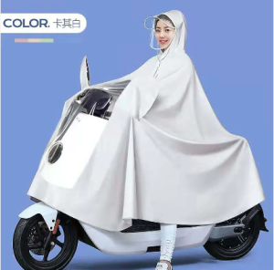 This adult rain poncho is made from 0.15mm plain weave EVA, weighing 655g, and designed for elec ...