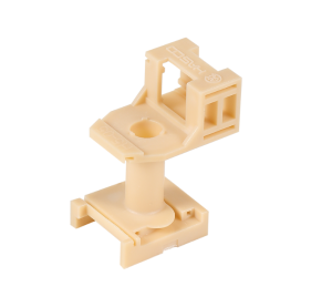 Small molded part with embedded metal contact points, used inside compact electronic devices for ...